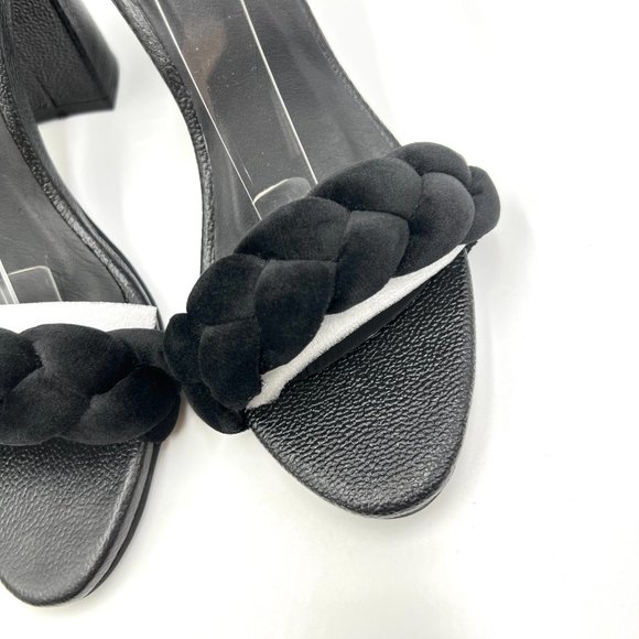 Kaanas‎ Womens Soho Chunky Velvet Braided Block Heel Sandals Heels Shoes 9M - Picture 4 of 13